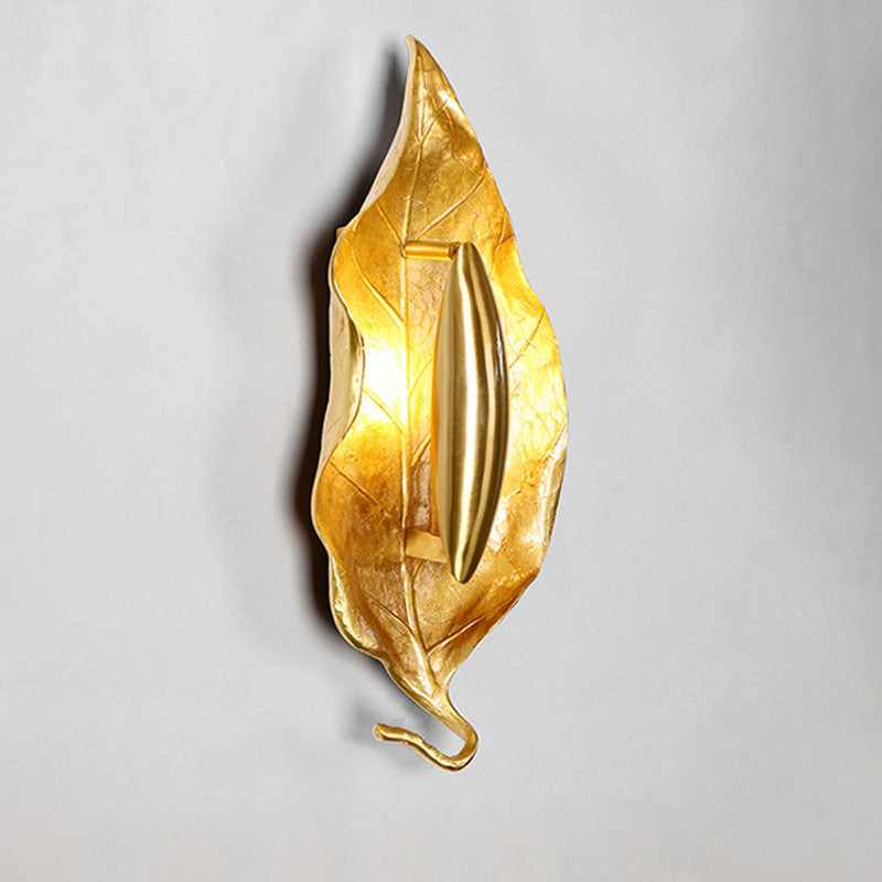 Full Copper Leaves Design Wall Lamp