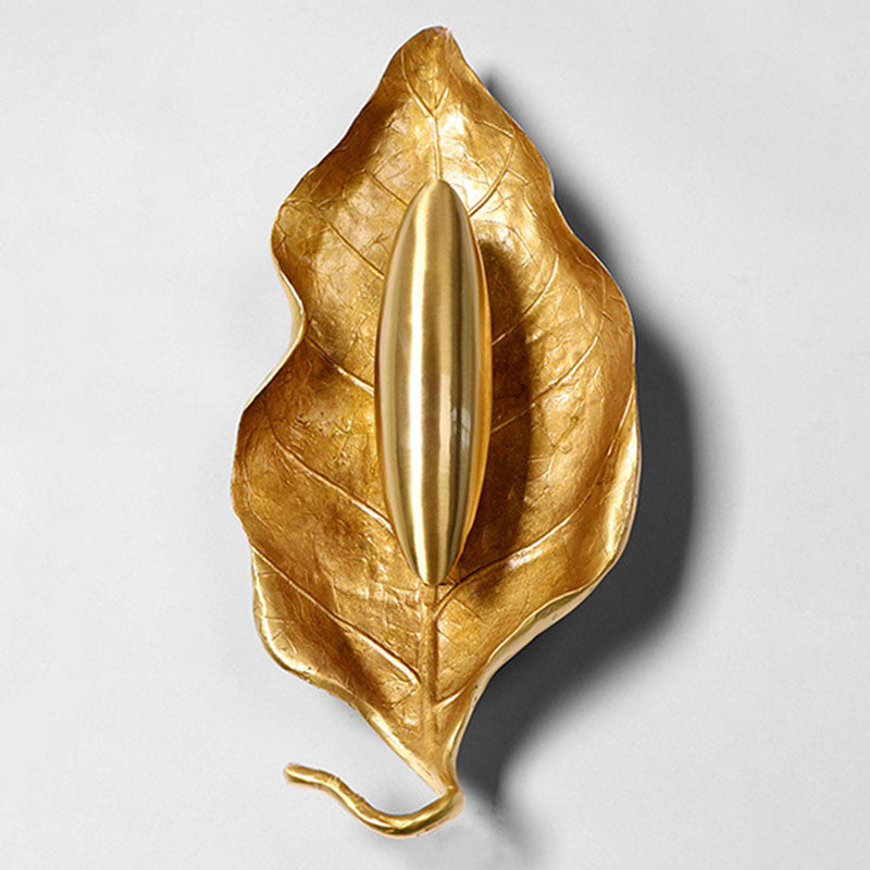 Full Copper Leaves Design Wall Lamp