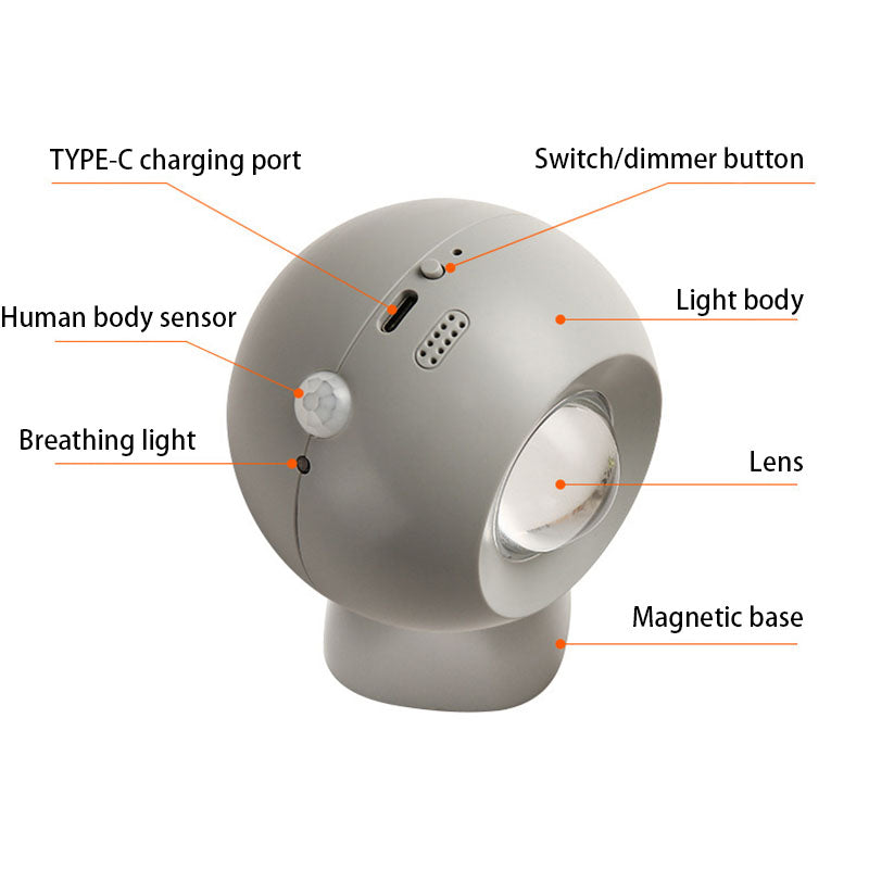 ABS Globe Ball Charging Wall Lamp