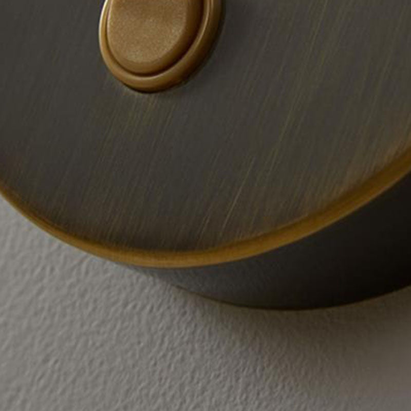 Full Copper Cylinder Living Wall Lamp