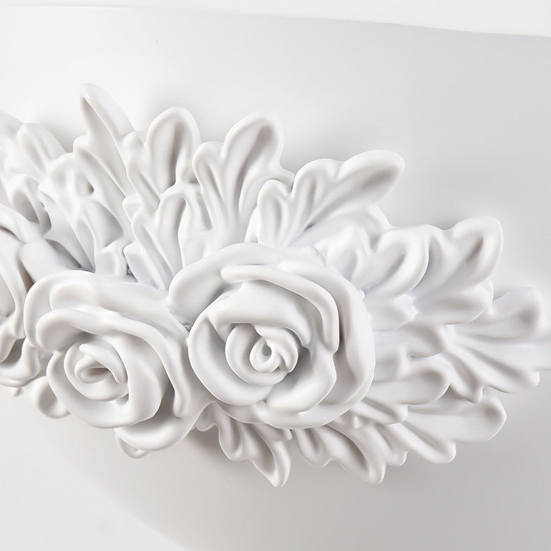 Semicircular Carved Resin Hardware Wall Lamp