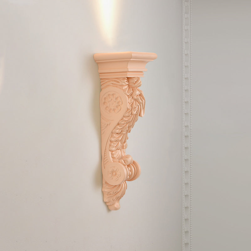 Carving Plaster Column Dining Wall Lamp