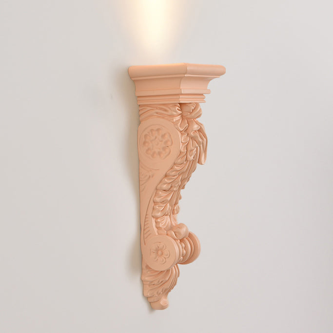 Carving Plaster Column Dining Wall Lamp