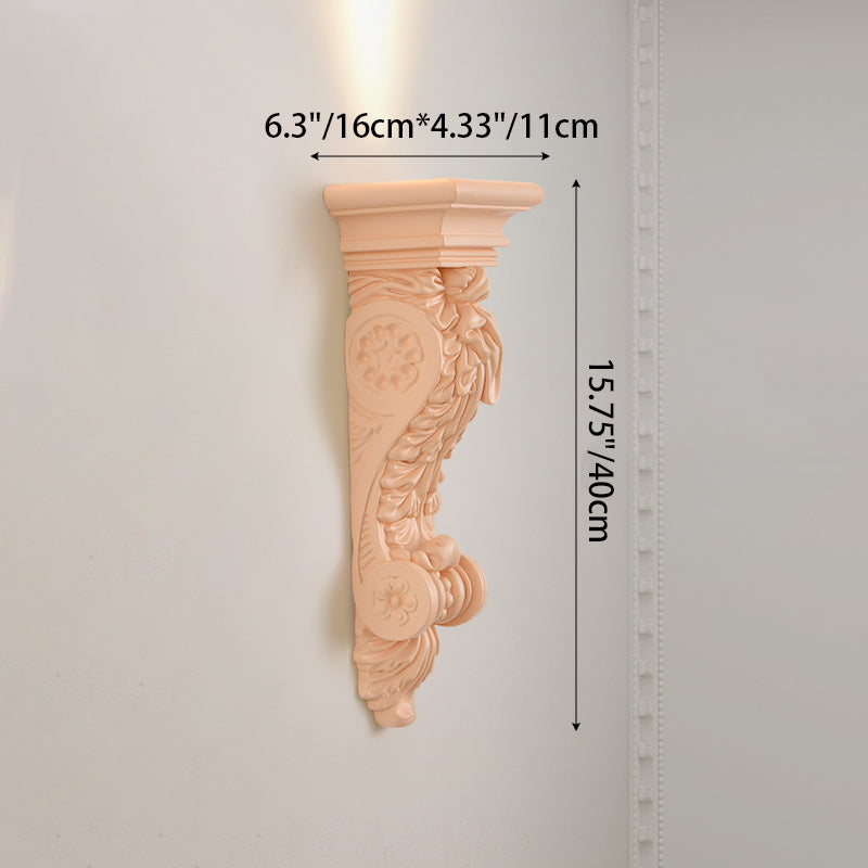 Carving Plaster Column Dining Wall Lamp