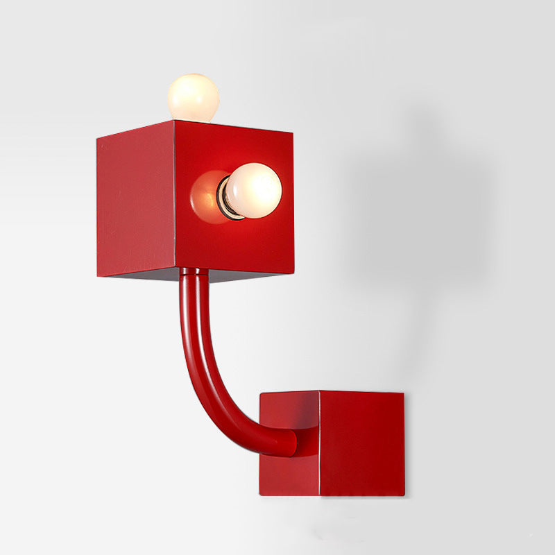 Iron Square Dining Room 3-Light Wall Lamp