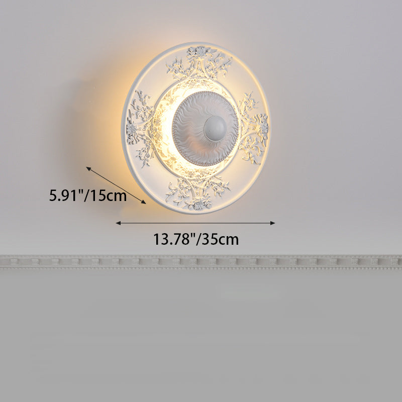 Stainless Steel Resin Carved Wall Lamp