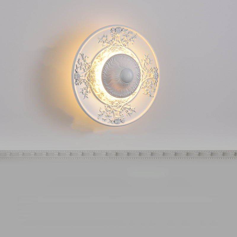 Stainless Steel Resin Carved Wall Lamp