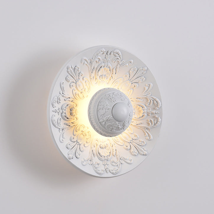 Stainless Steel Resin Carved Wall Lamp