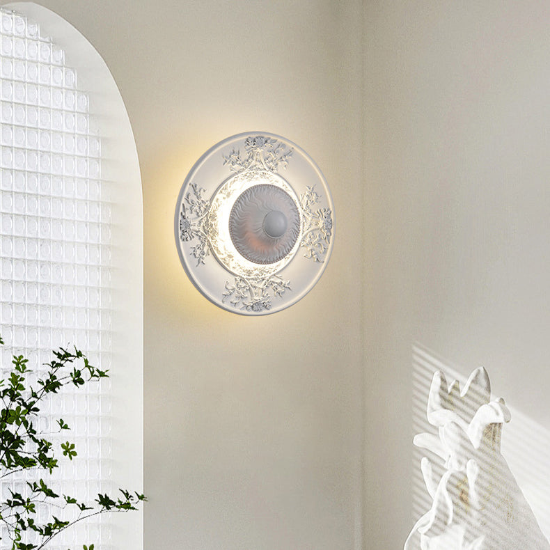 Stainless Steel Resin Carved Wall Lamp