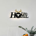 Letters Antler Decoration Iron Wall Lamp