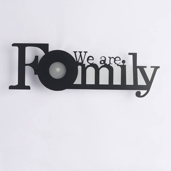 Letters Antler Decoration Iron Wall Lamp