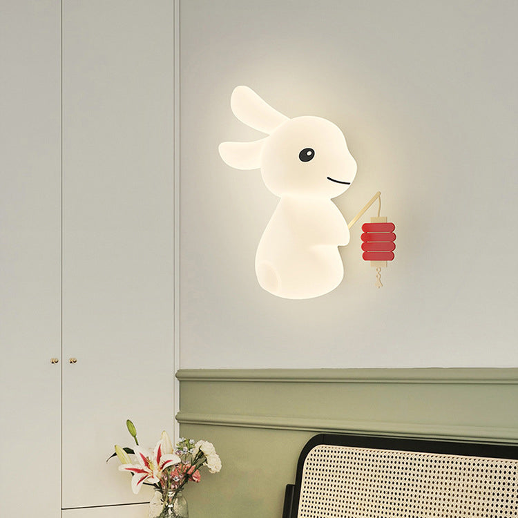 Animal Rabbit Carrot PE Wall Lamp