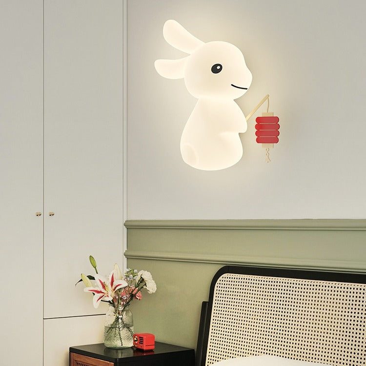 Animal Rabbit Carrot PE Wall Lamp