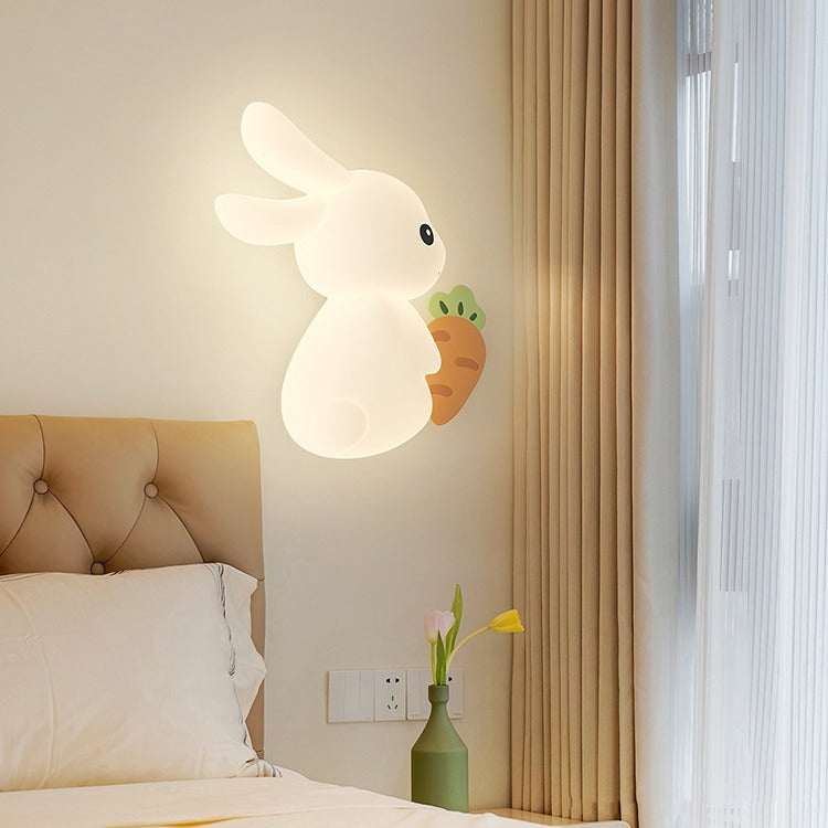 Animal Rabbit Carrot PE Wall Lamp
