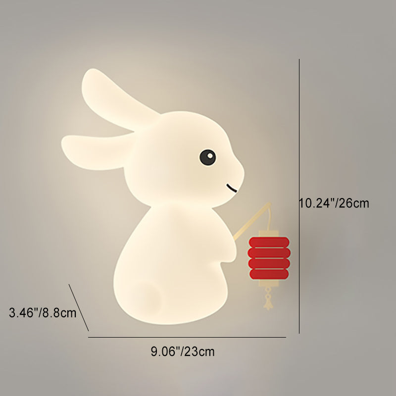Animal Rabbit Carrot PE Wall Lamp
