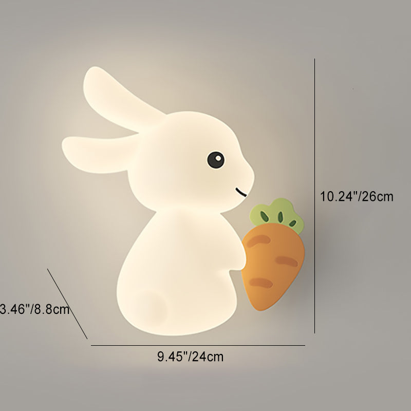 Animal Rabbit Carrot PE Wall Lamp