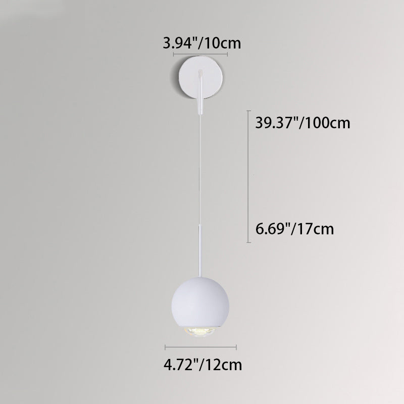 Iron Aluminum Globe Ball Wall Lamp