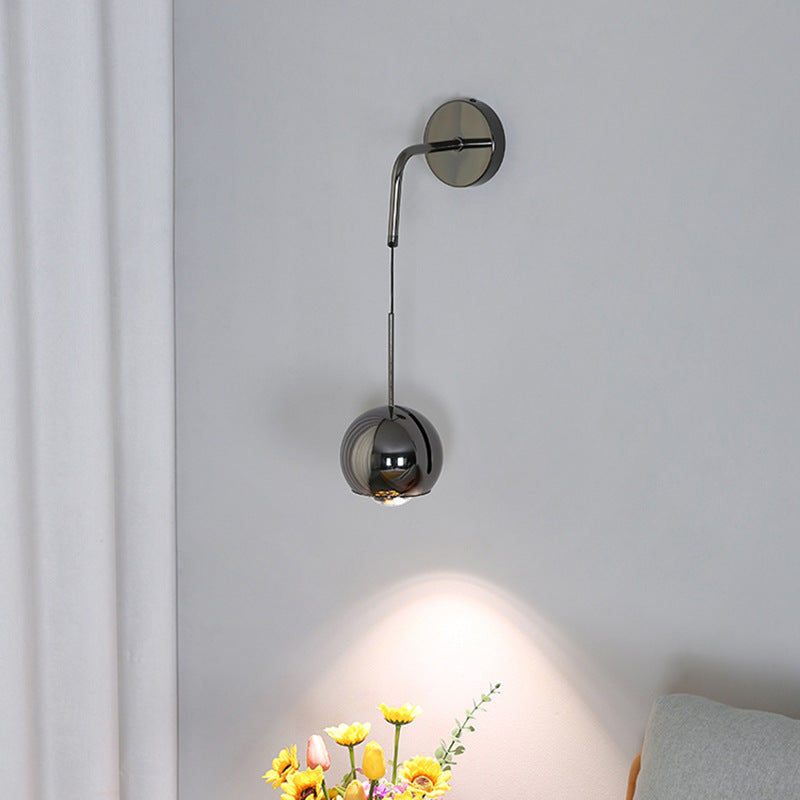 Iron Aluminum Globe Ball Wall Lamp