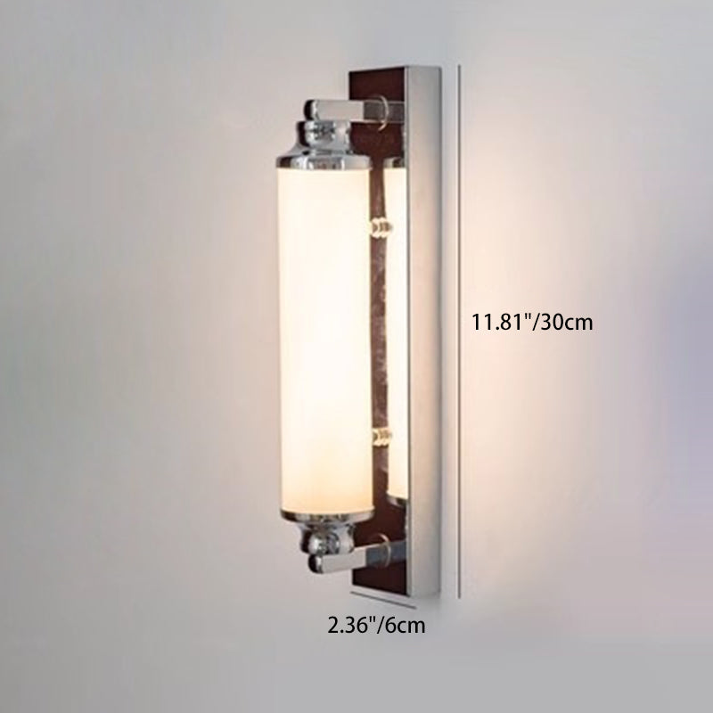 Stainless Steel Glass Column Wall Lamp