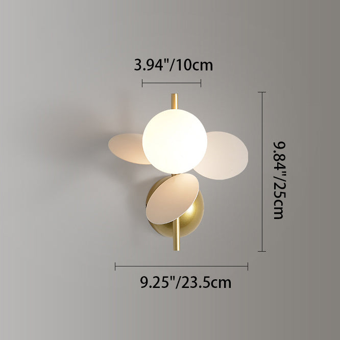 Glass Ball PVC Disc Wall Lamp