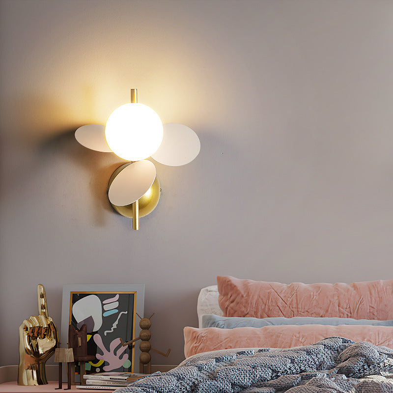 Glass Ball PVC Disc Wall Lamp