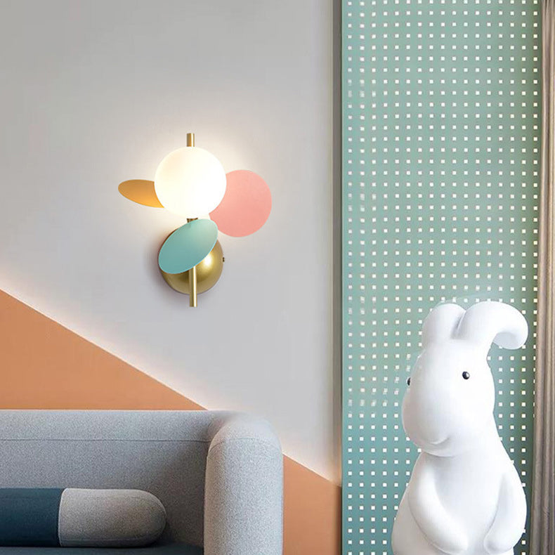 Glass Ball PVC Disc Wall Lamp
