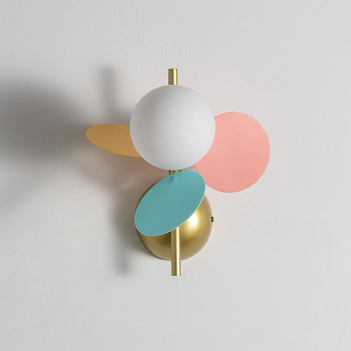 Glass Ball PVC Disc Wall Lamp