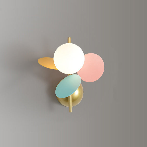 Glass Ball PVC Disc Wall Lamp
