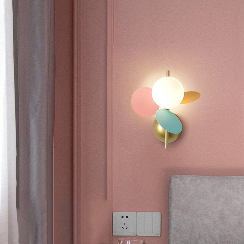Glass Ball PVC Disc Wall Lamp