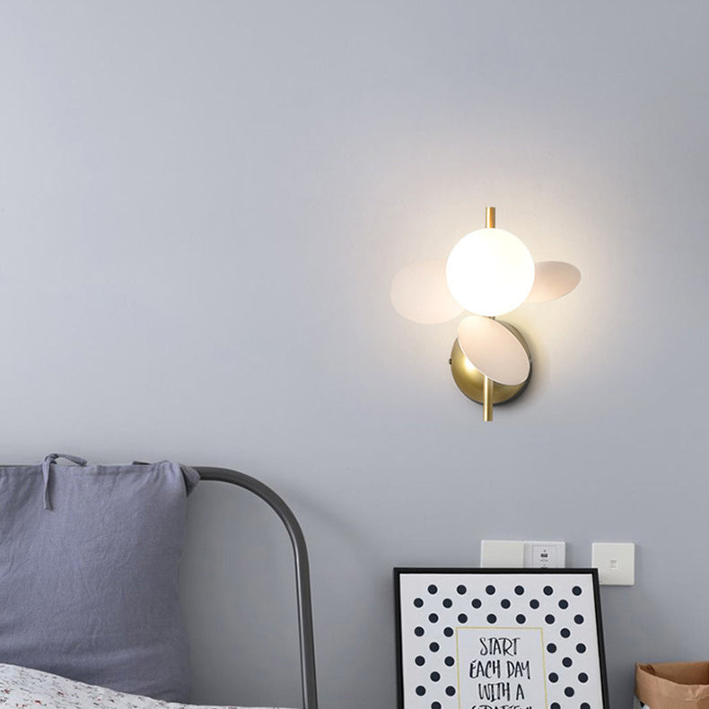 Glass Ball PVC Disc Wall Lamp