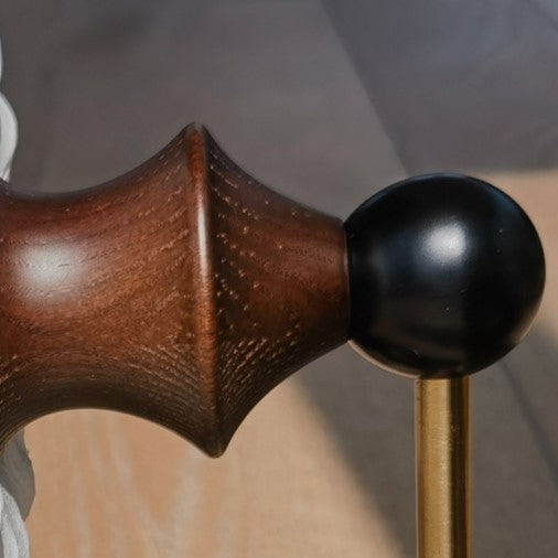 Silk Round Solid Wood Wall Lamp