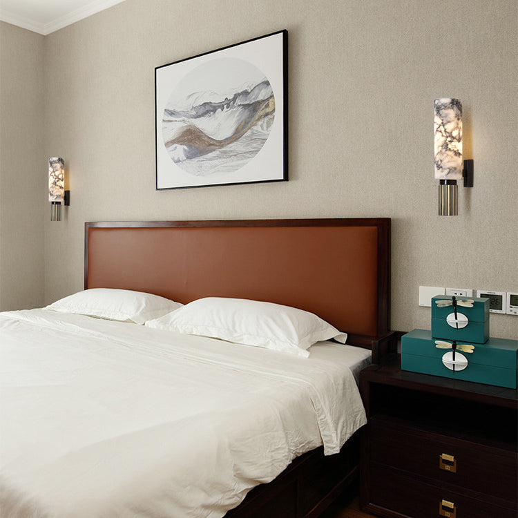 Marble Strip Copper Iron Wall Lamp