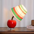 Tilted Resin Apple Fabric Table Lamp