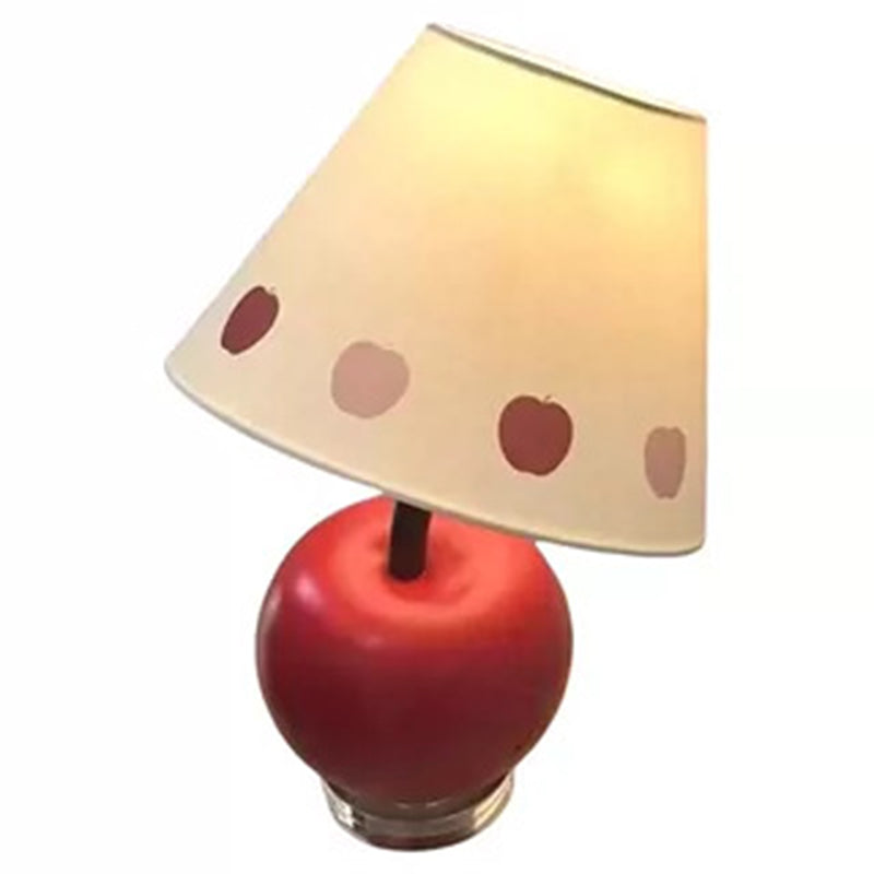 Tilted Resin Apple Fabric Table Lamp