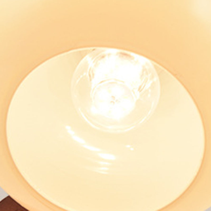 Glass Ball Iron Wood Wall Lamp