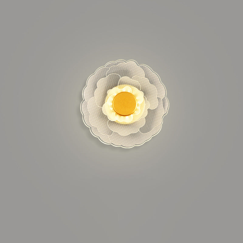 Lotus Flower Iron Acrylic Wall Lamp