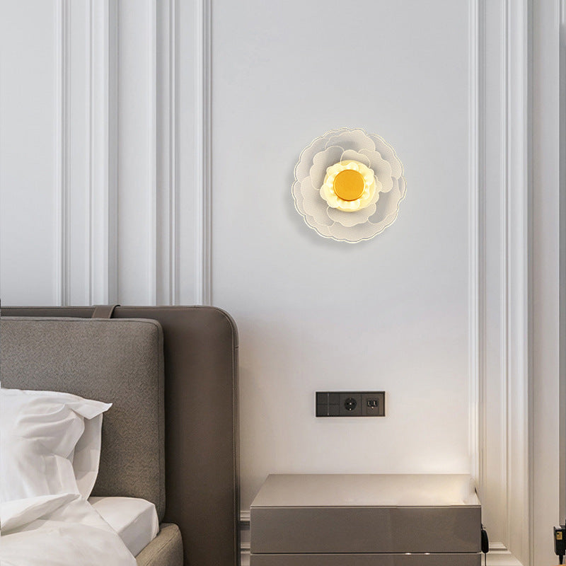 Lotus Flower Iron Acrylic Wall Lamp