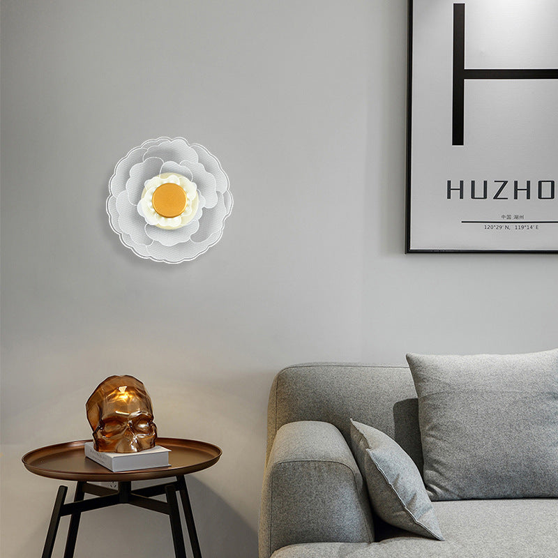 Lotus Flower Iron Acrylic Wall Lamp