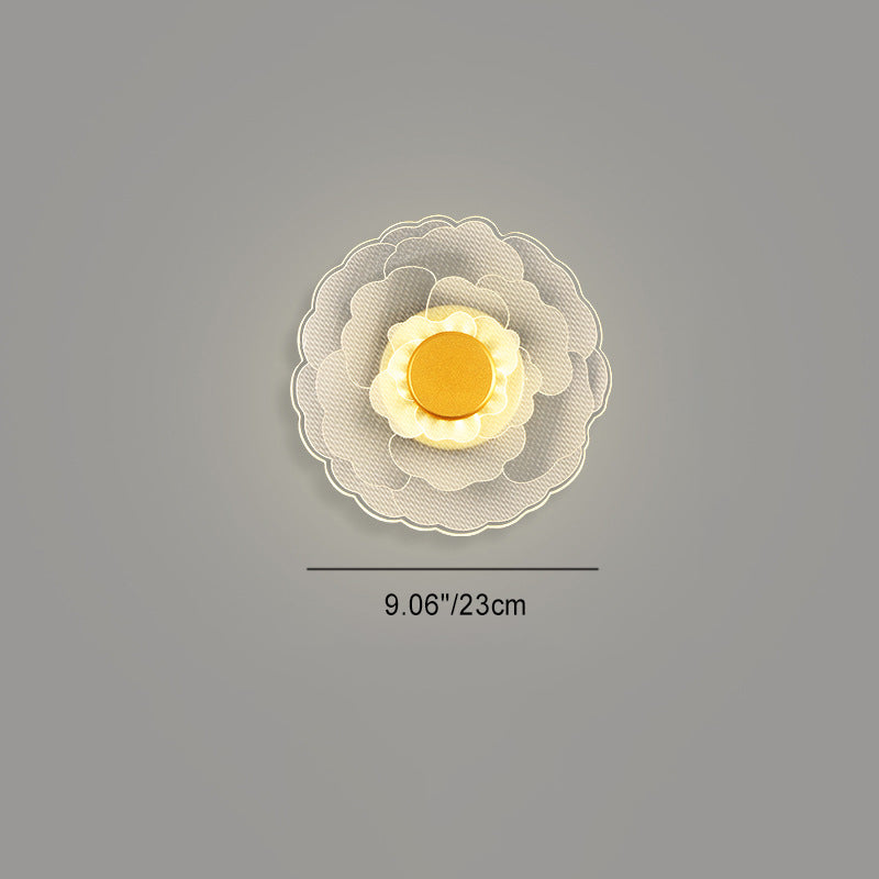Lotus Flower Iron Acrylic Wall Lamp