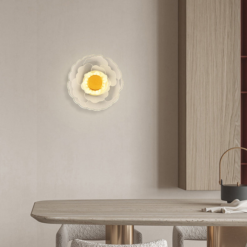 Lotus Flower Iron Acrylic Wall Lamp