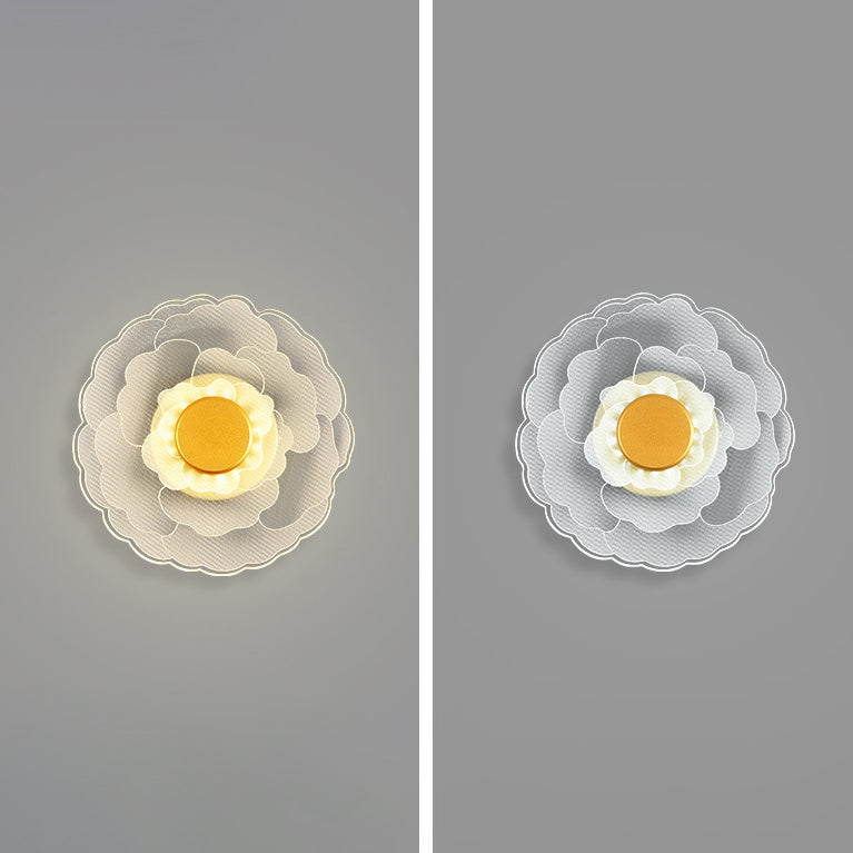Lotus Flower Iron Acrylic Wall Lamp