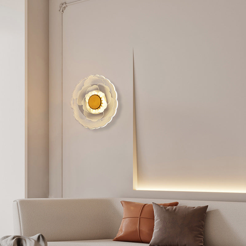 Lotus Flower Iron Acrylic Wall Lamp