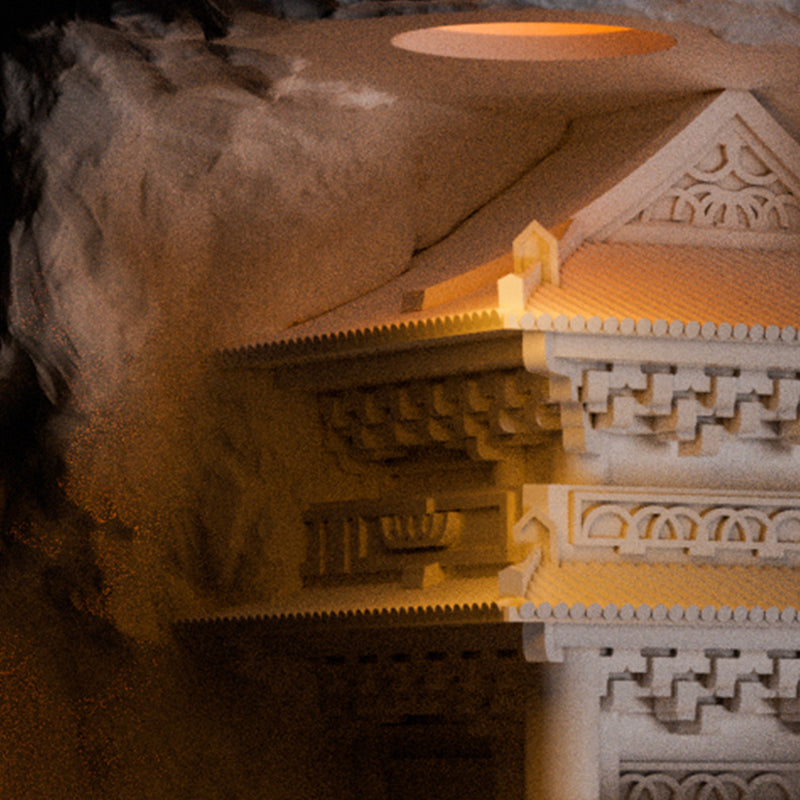 Embedded Plaster Pavilion Human Wall Lamp