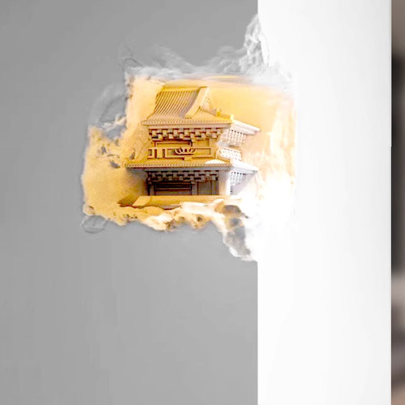 Embedded Plaster Pavilion Human Wall Lamp