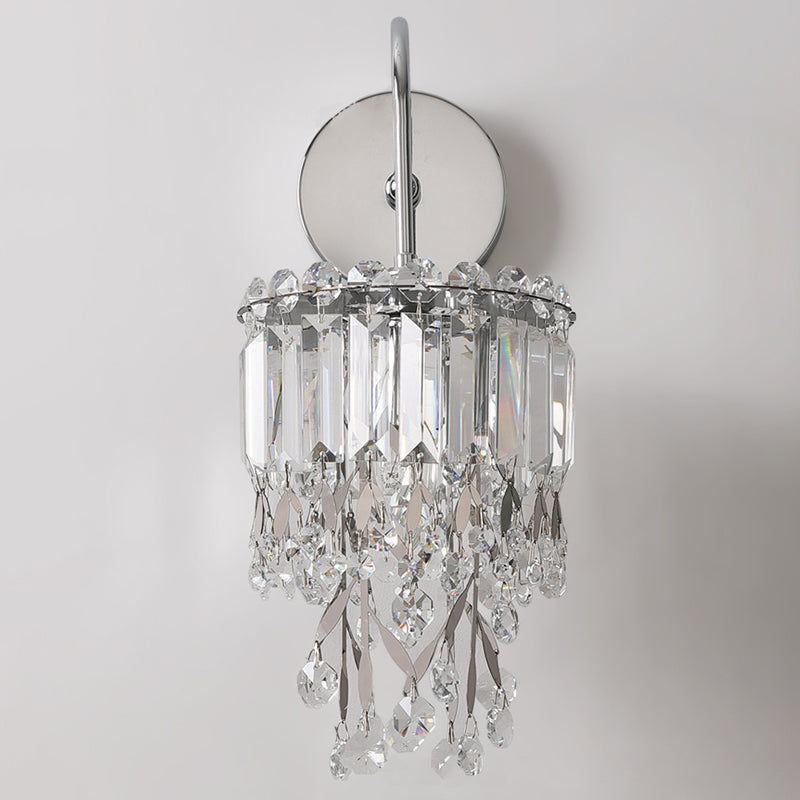 Round Crystal Stainless Steel Wall Lamp