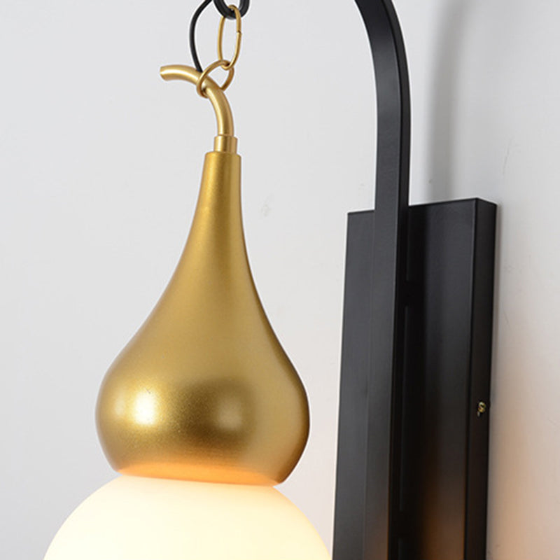 Iron Glass Gourd Dining Wall Lamp