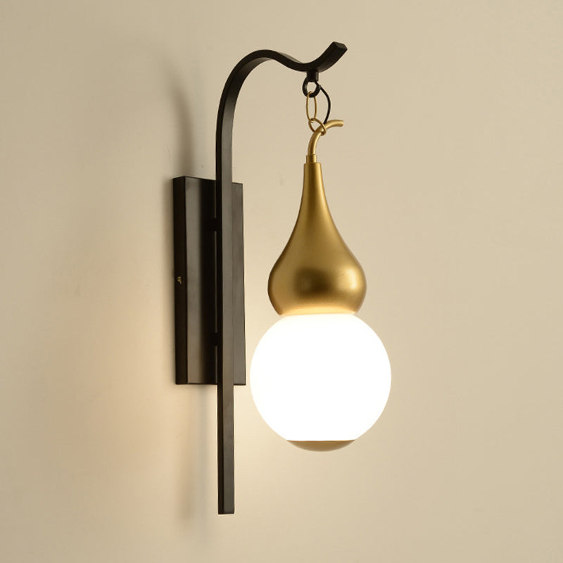 Iron Glass Gourd Dining Wall Lamp