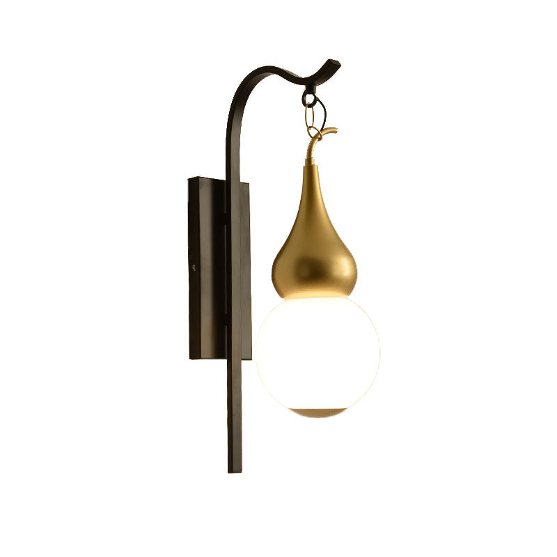 Iron Glass Gourd Dining Wall Lamp