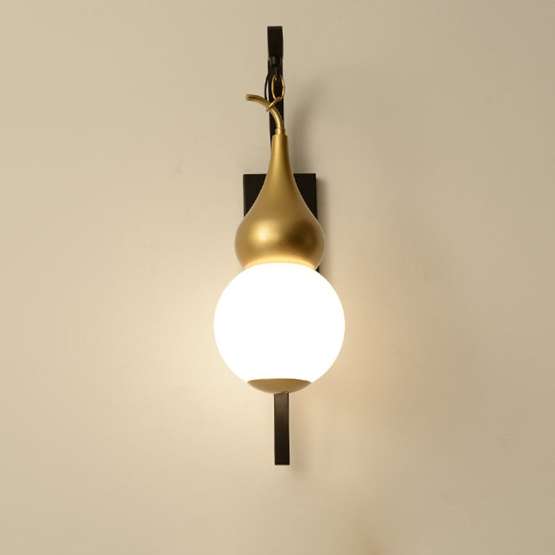 Iron Glass Gourd Dining Wall Lamp