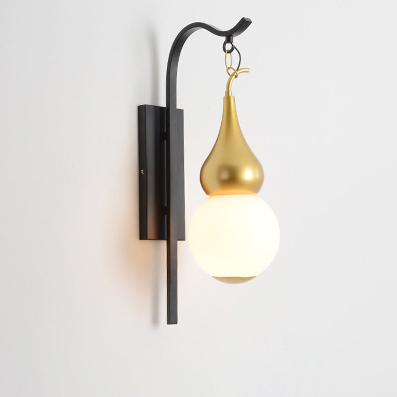 Iron Glass Gourd Dining Wall Lamp